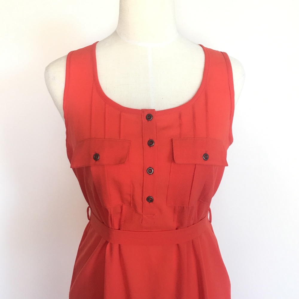 Orange Sleeveless Maxi Dress - Picture 4 of 10